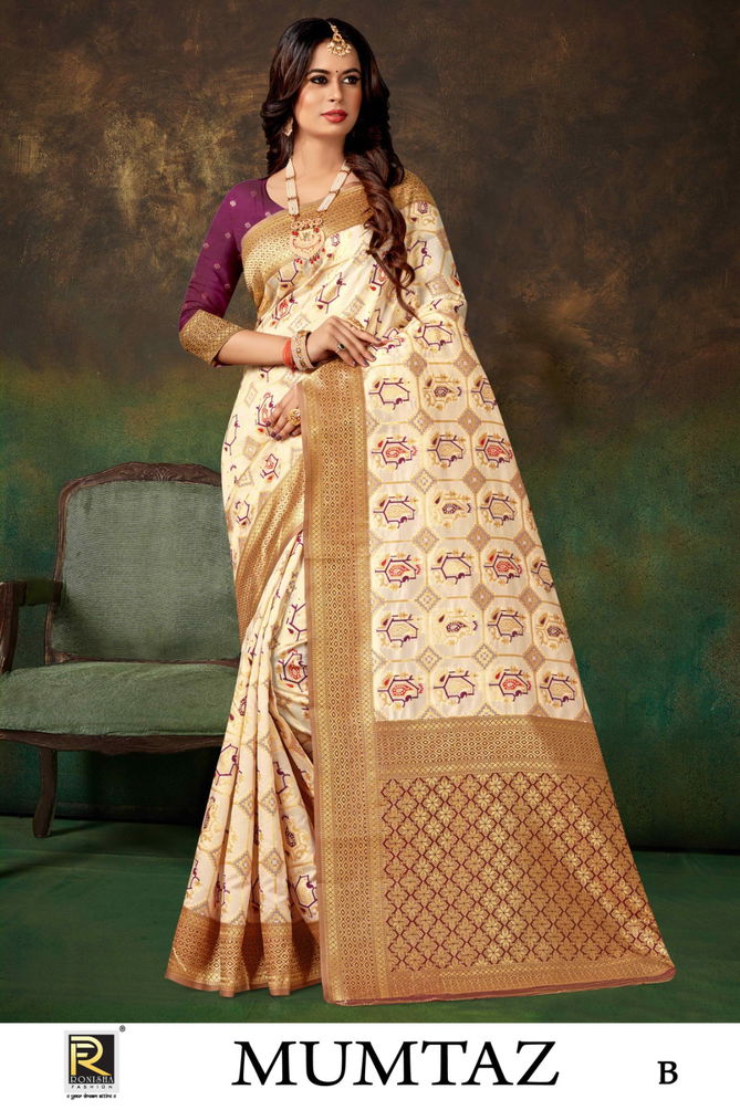 Ronisha Mumtaz Banarasi Silk Fancy Designer Saree Collection
